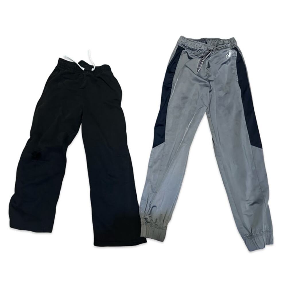 Lot of 2 Boys Body Gloce Athletic Pants Size 8  Black/gray